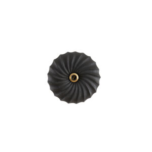 Pantalla negra con textura acanalada Light & Living Bapato – H. 39 cm