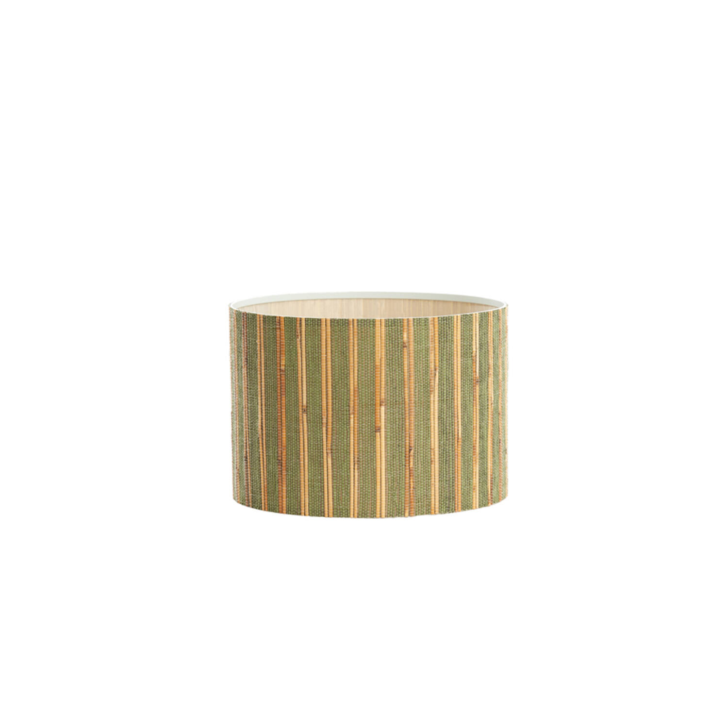 Pantalla de lámpara de rayas verdes en forma de cilindro Light & Living Simno - Ø 30 cm