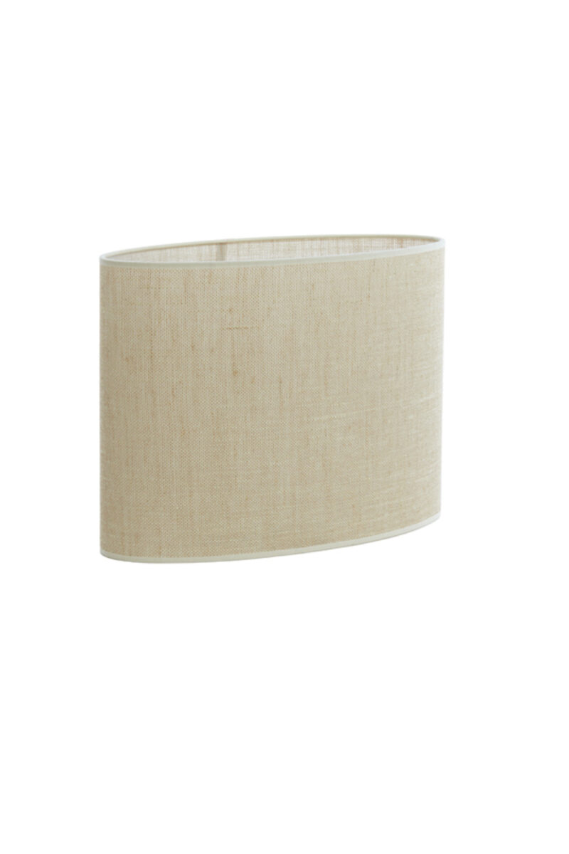 Pantalla de lámpara de tela beige en forma cilíndrica Light & Living Sendai - H. 32 cm - Imagen 3