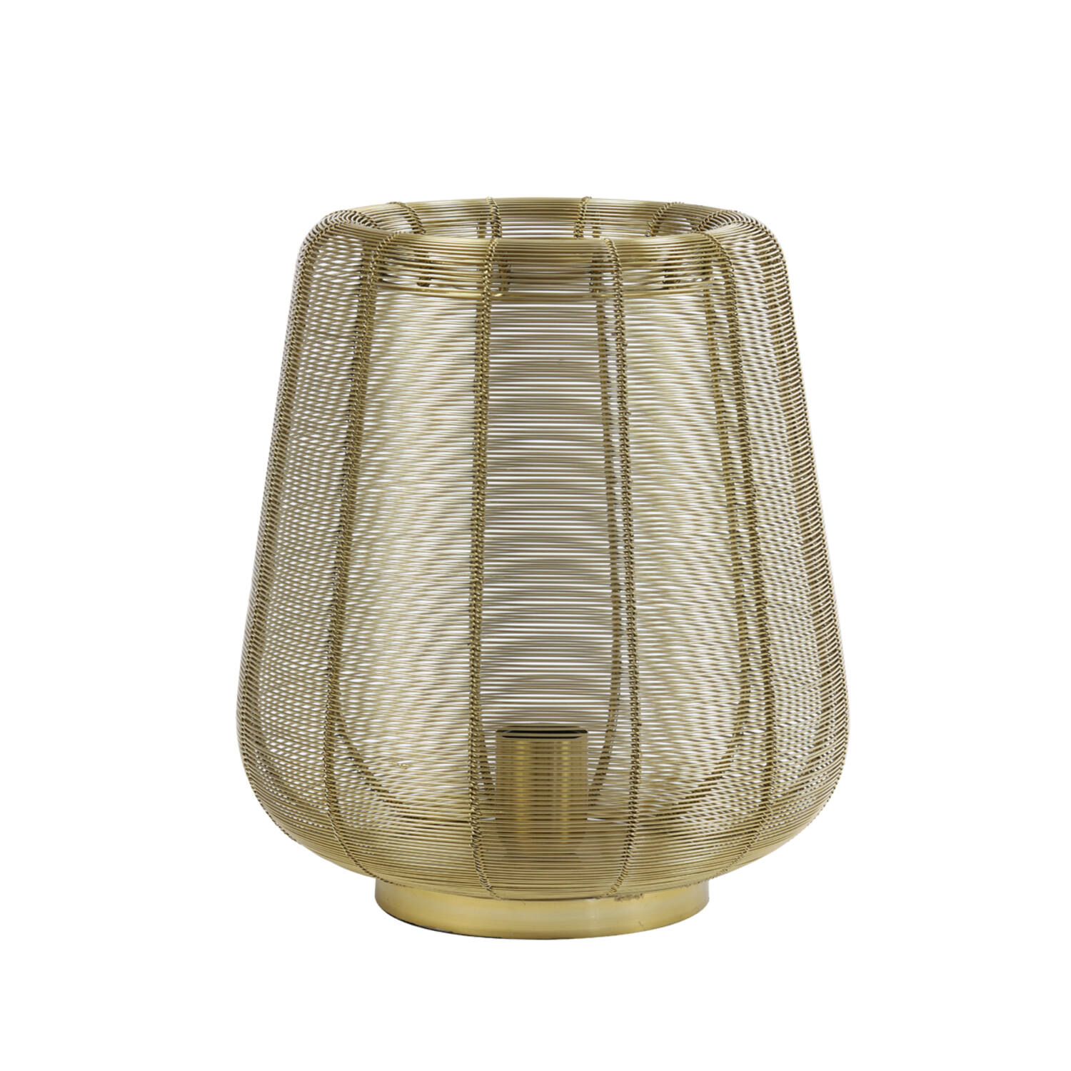 Lámpara tejida dorada de alambre Light & Living Adeta – H. 31,5 cm