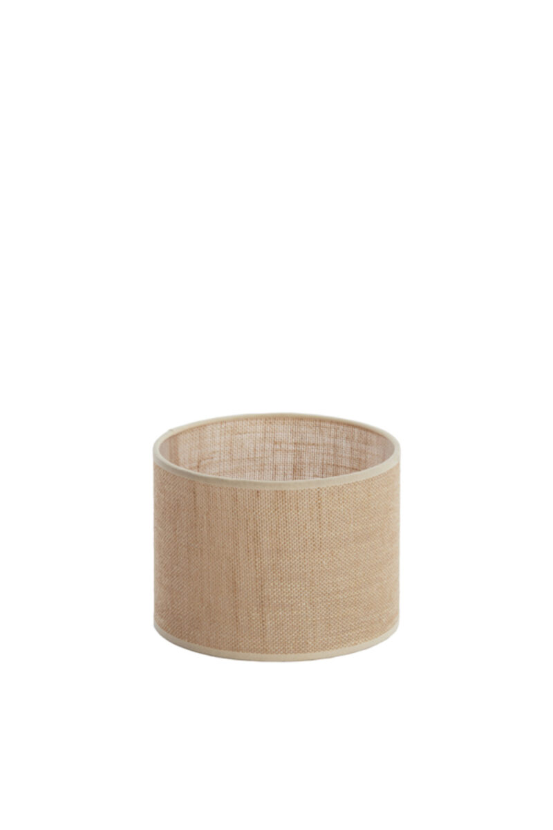 Pantalla de lámpara en forma de cilindro de tela beige Light & Living Sendai - Ø 20 cm - Imagen 3