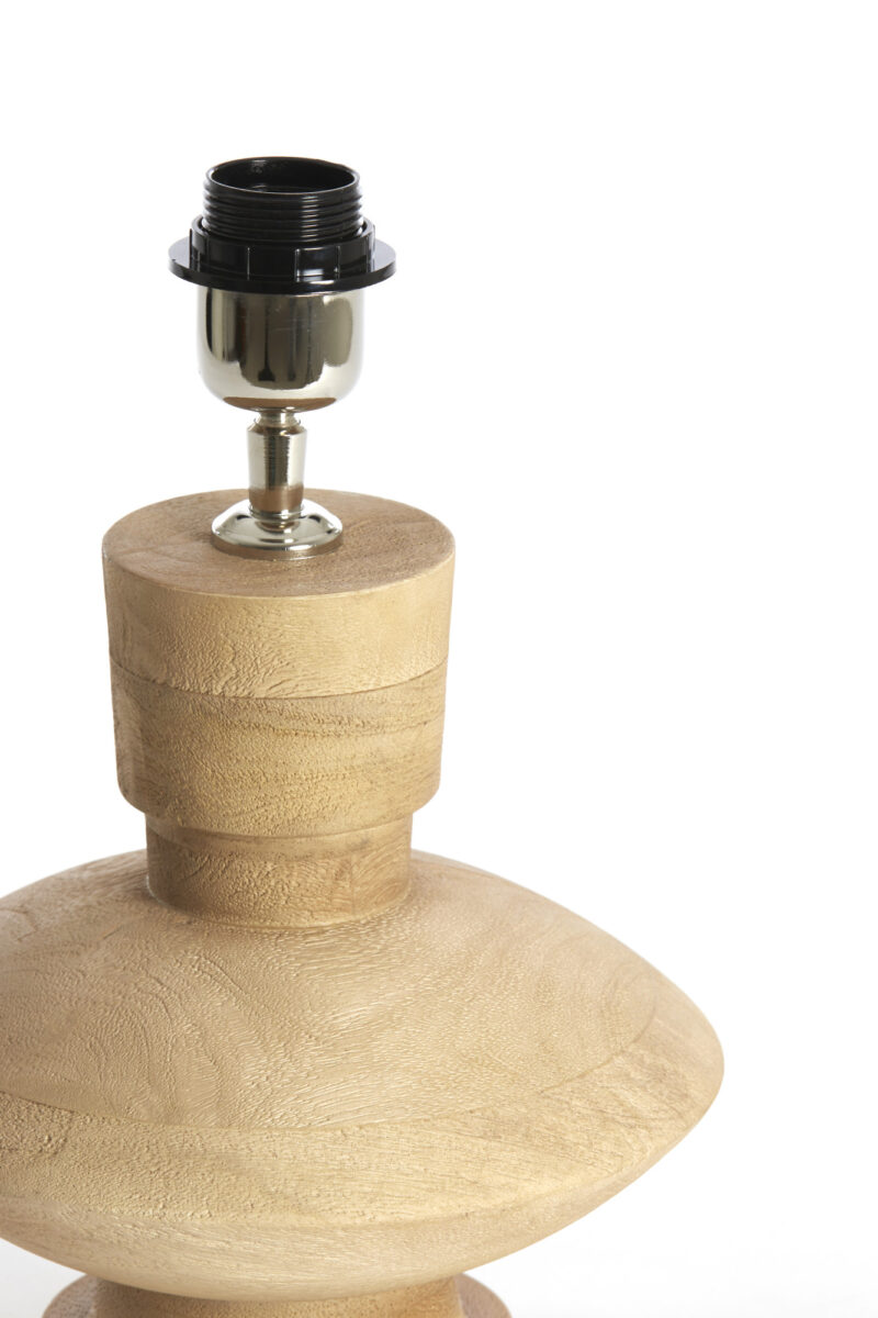 Diseño de base de lámpara de madera Light & Living Fiera - H. 25 cm - Imagen 3