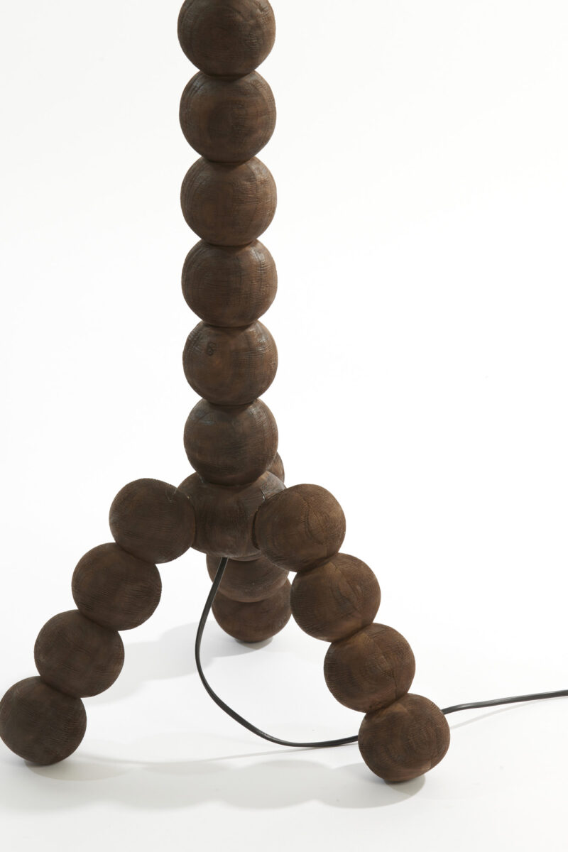 Base de lámpara de madera en forma de bola Light & Living Veglio - H. 130 cm - Imagen 6