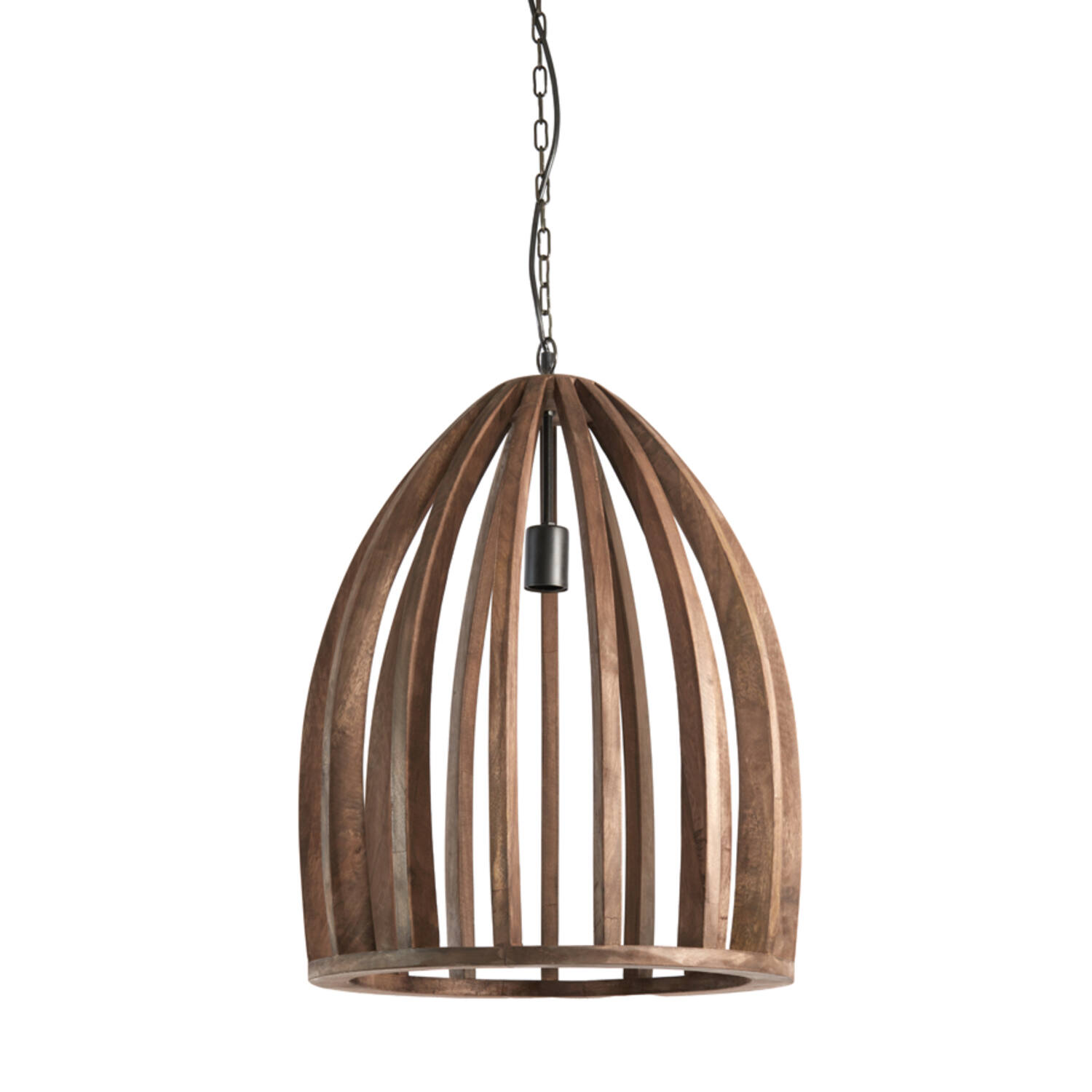 Lámpara colgante abierta de madera diseño jaula Light & Living Haranka - Ø 47 cm