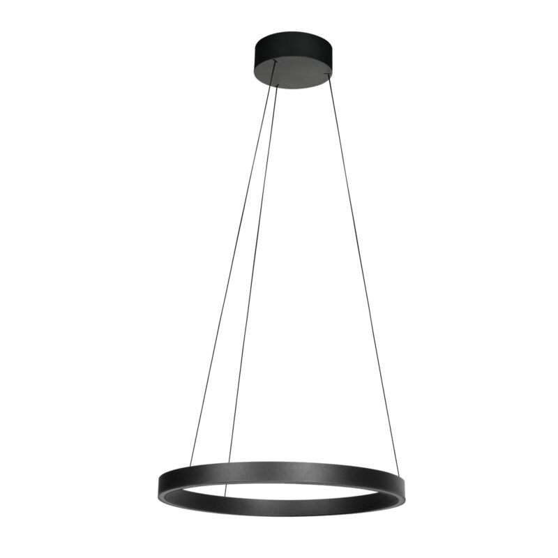 Lámpara LED colgante negra de diseño ajustable en forma de aro Steinhauer Mykty - Imagen 2