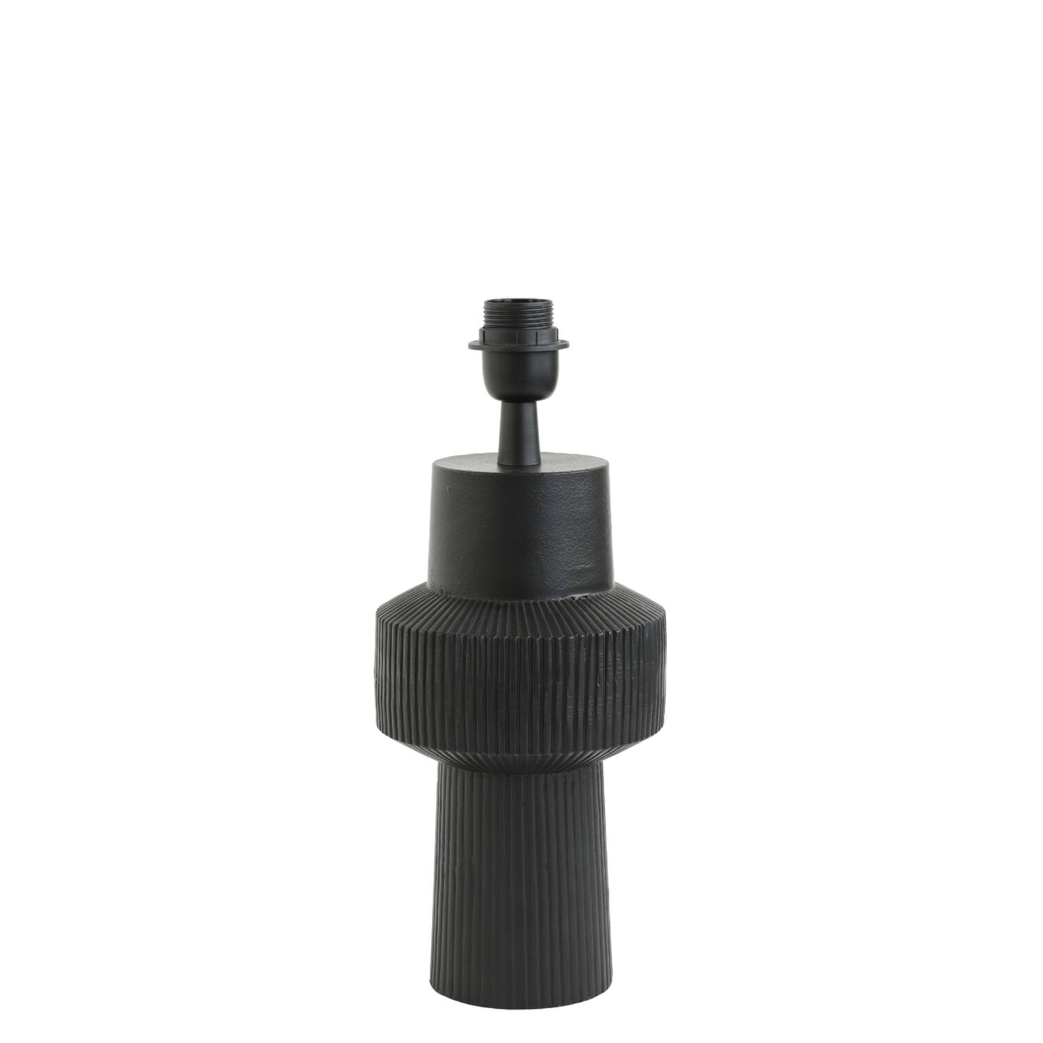 Lámpara de mesa negra base cilíndrica Light & Living Briska - H. 33,5 cm