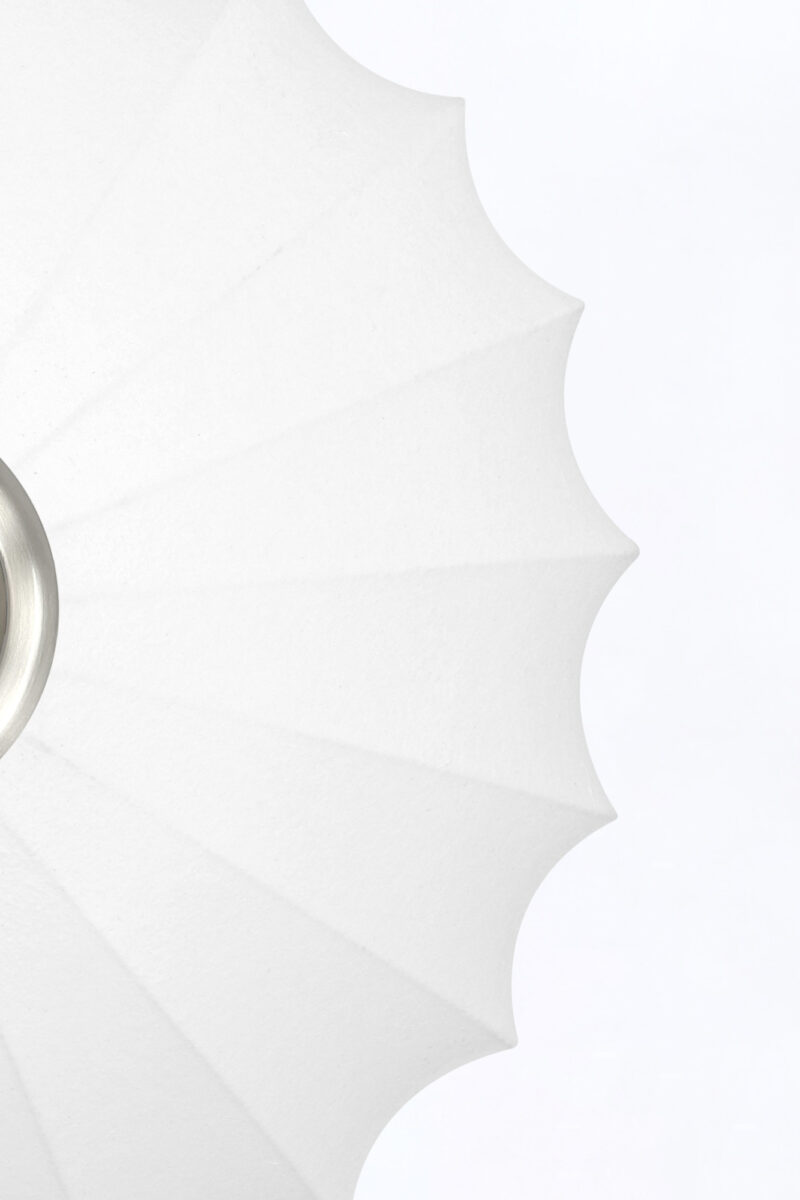 Lámpara de techo ovalada de tela blanca Light & Living Fay – An. 50 cm - Imagen 4