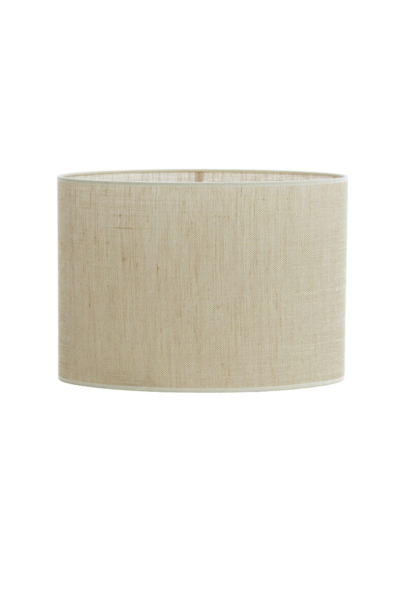 Pantalla de lámpara de tela beige en forma cilíndrica Light & Living Sendai - H. 32 cm - Imagen 2