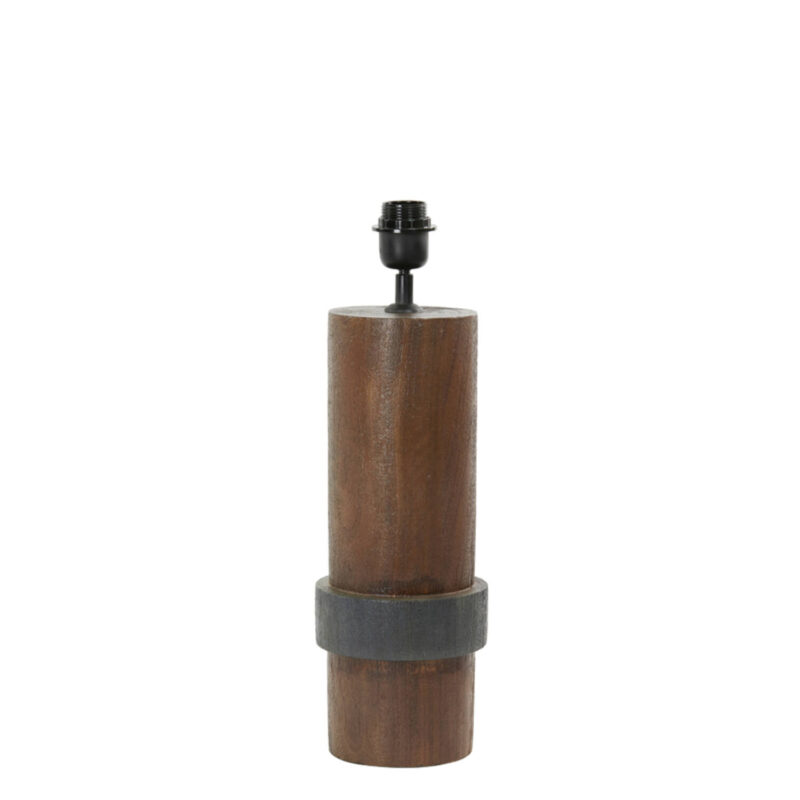 Base de lámpara de madera en forma cilíndrica Light & Living Manilla - H. 45 cm