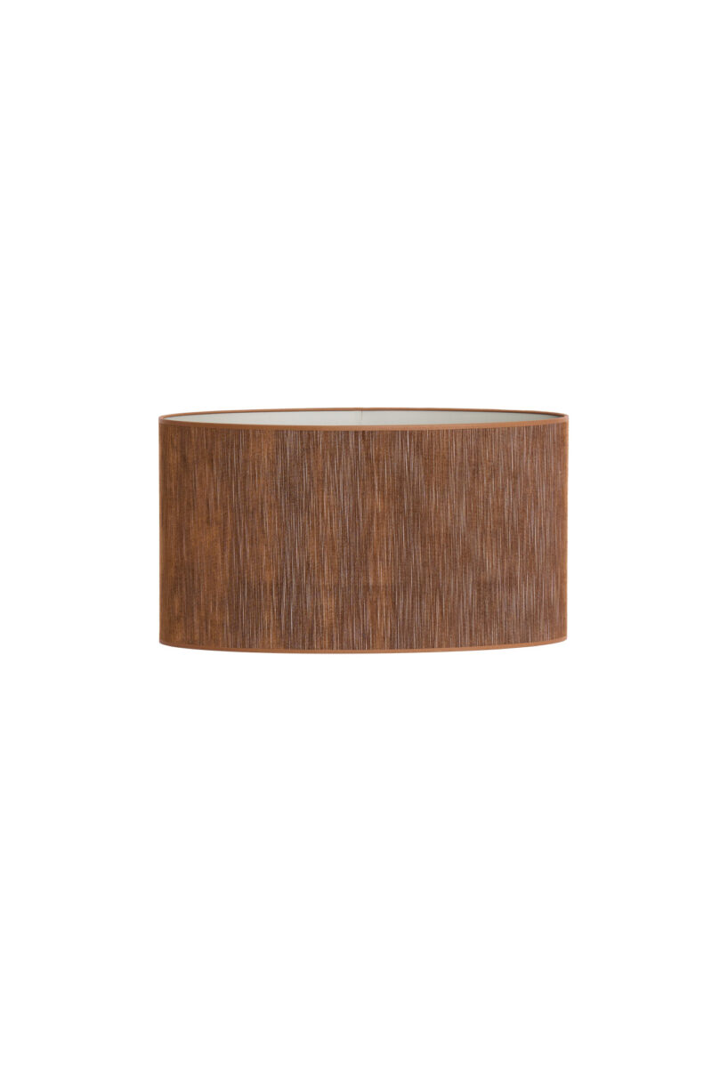 Pantalla de lámpara cilíndrica marrón Light & Living Penny - H. 28 cm - Imagen 2