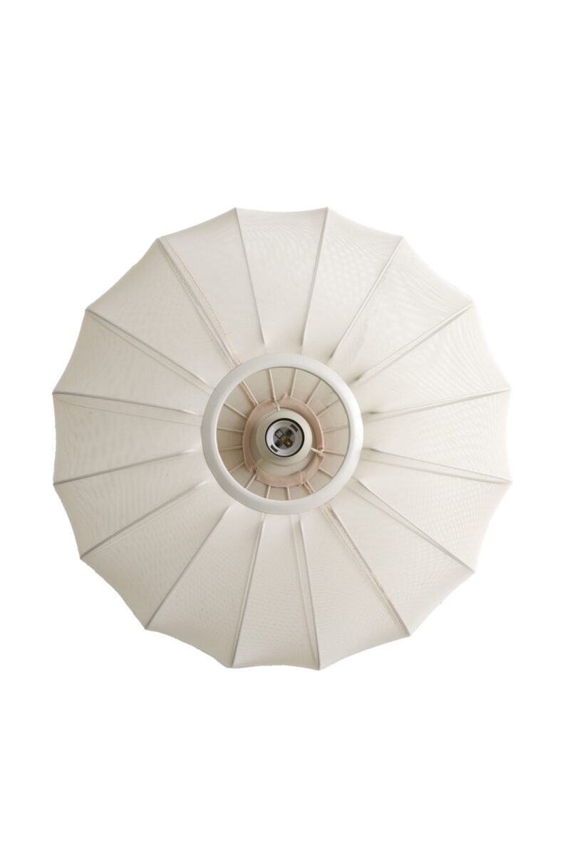 Lámpara de techo redonda de algodón beige Light & Living Plumalia – An. 50 cm - Imagen 3