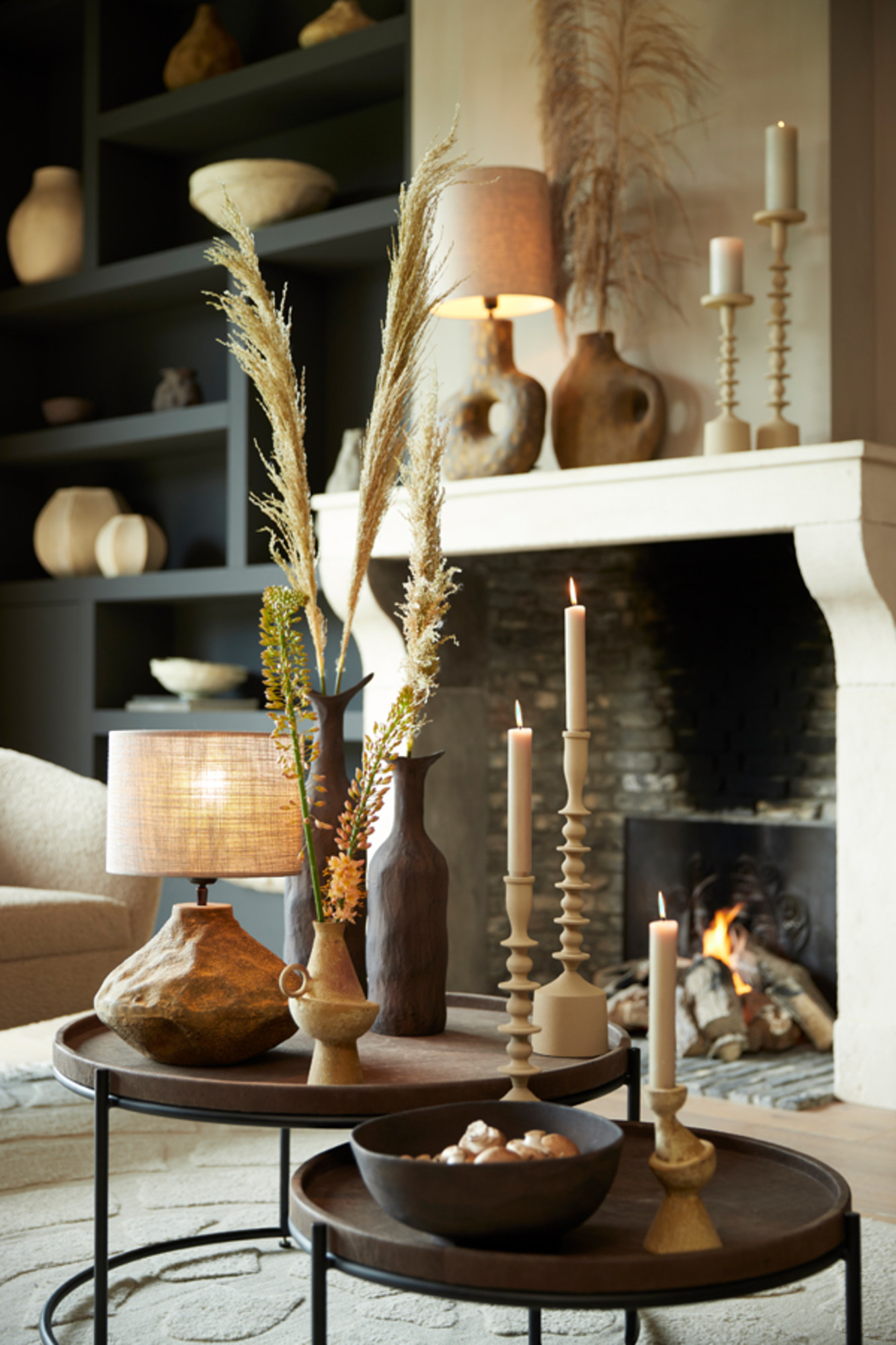 Lámpara de mesa rústica marrón Light & Living Marzoka – H. 29 cm - Imagen 4