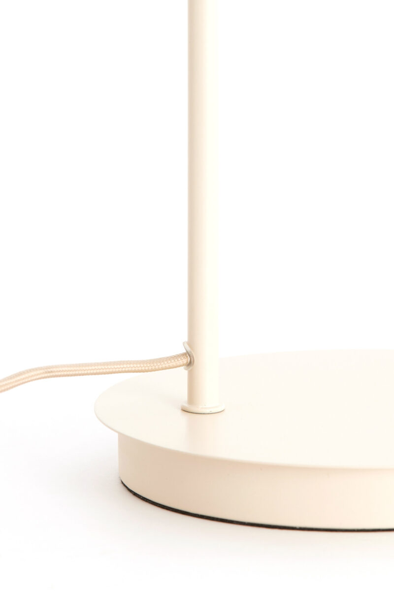 Lámpara crema con pantalla de vidrio Light & Living Baylie - H. 61 cm - Imagen 6