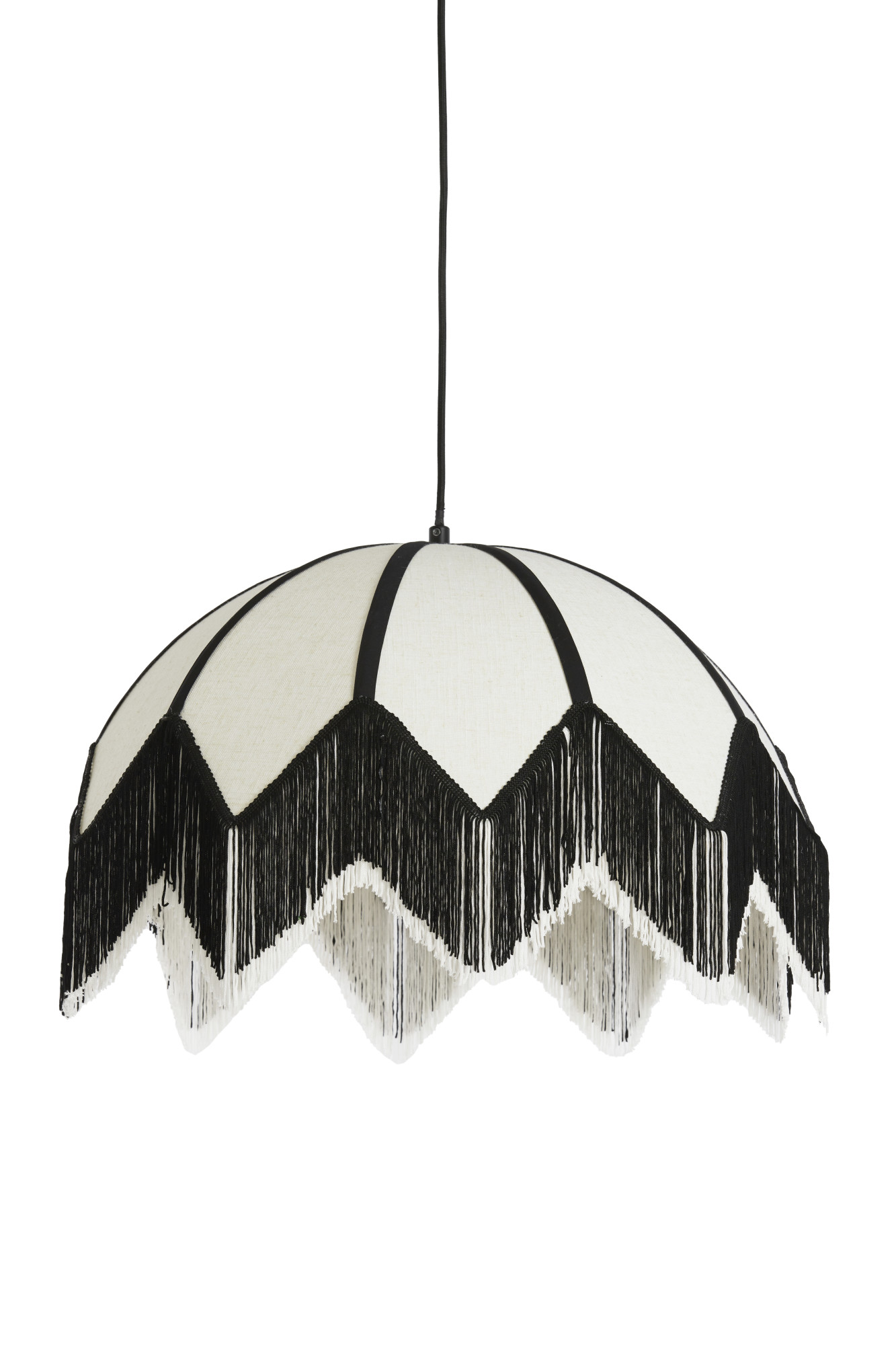 Suspensión con flecos negros y diseño elegante Light & Living Sulina - Imagen 2