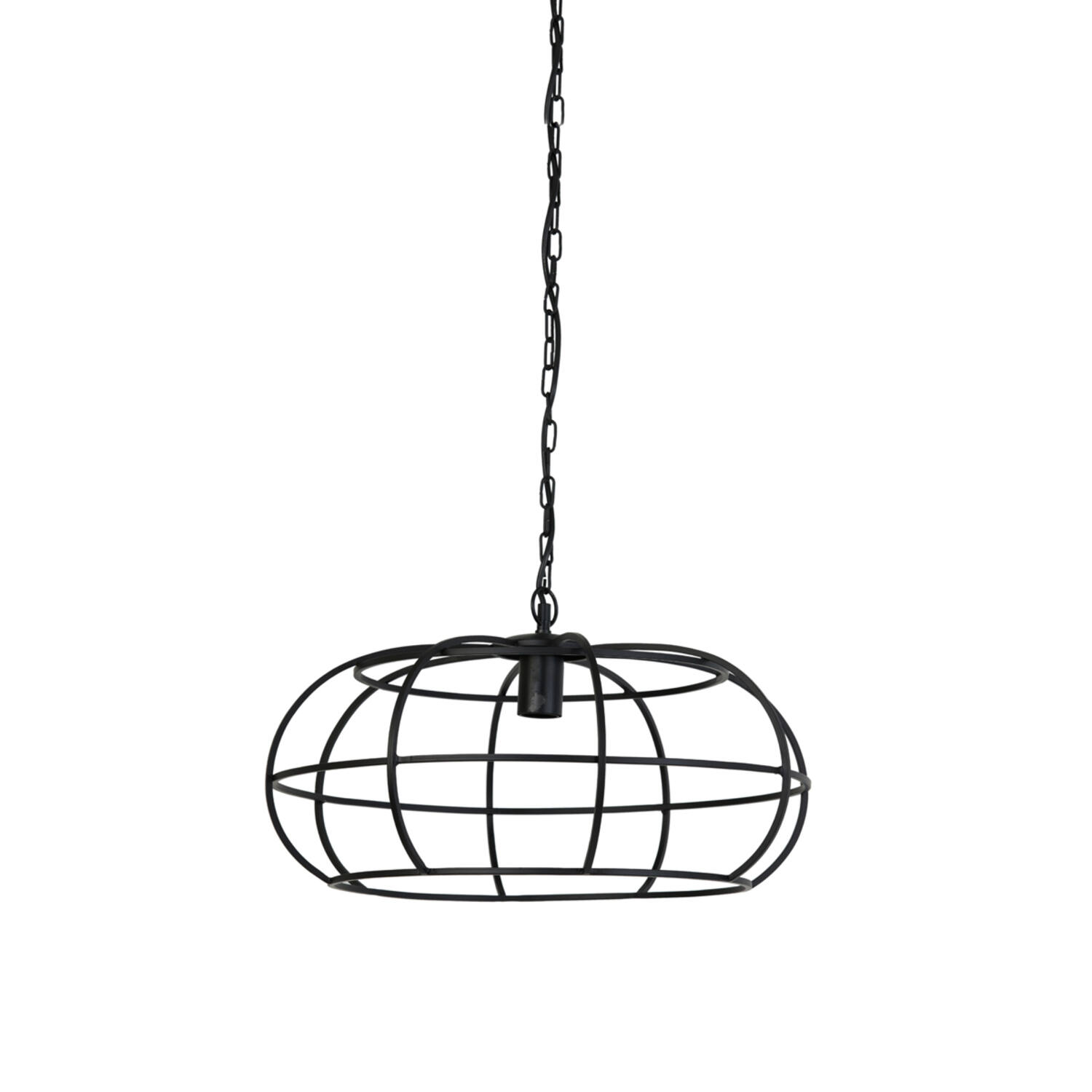 Lámpara de alambre negro con estructura metálica Light & Living Imelda - Ø 53 cm
