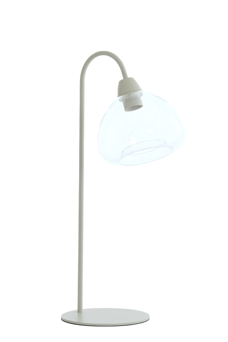 Lámpara de mesa de vidrio con base de metal Light & Living Bisho - H. 61 cm - Imagen 3