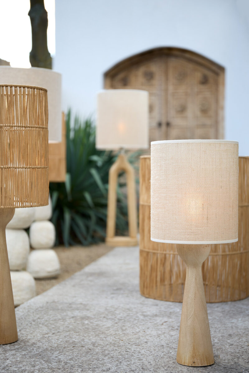 Pantalla de tela beige cilíndrica Light & Living Breska – Ø 25 cm - Imagen 5