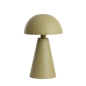 Lámpara de escritorio cilíndrica verde Light & Living Surrina - H. 49 cm
