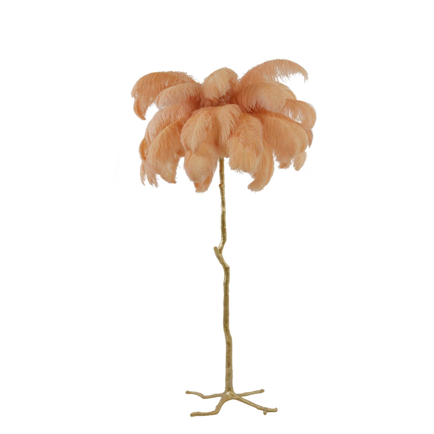 Lámpara de pie con plumas rosas diseño moderno Light & Living Feather – H. 180 cm