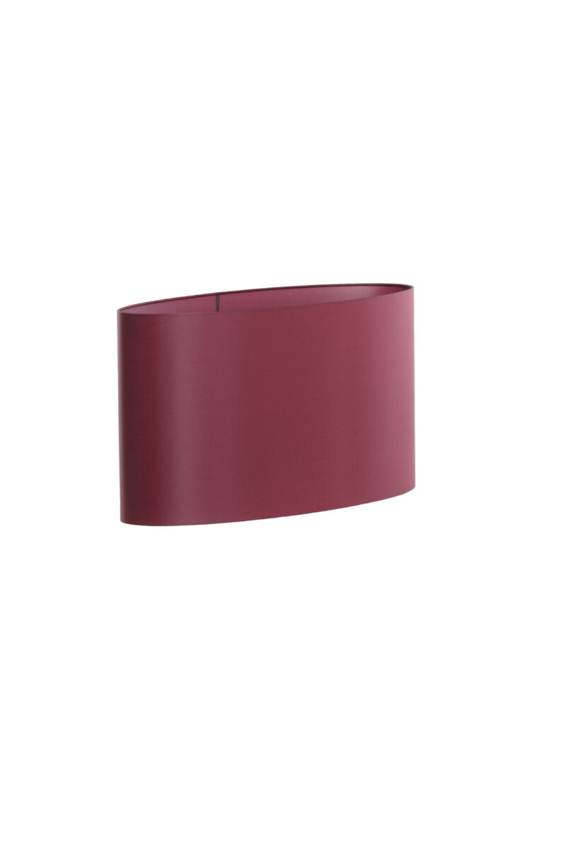 Pantalla de tela burdeos Light & Living Imani - H. 32 cm - Imagen 3
