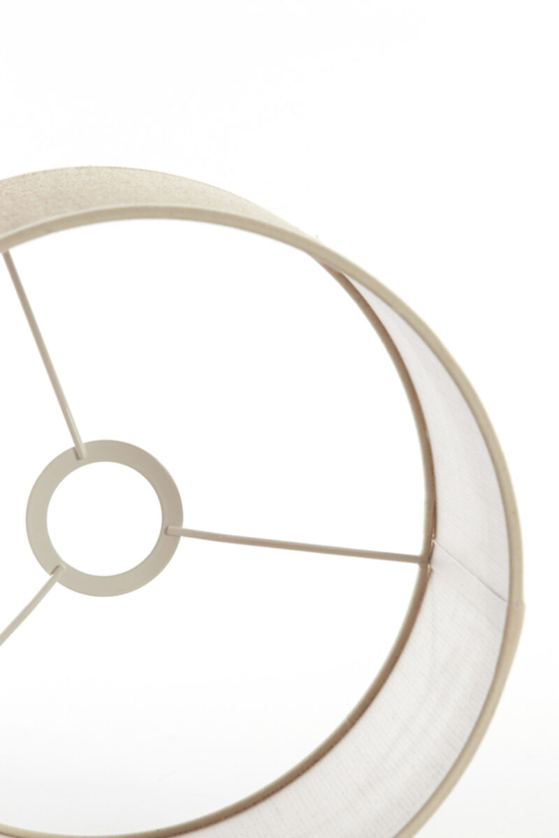 Pantalla de lámpara en forma de cilindro de tela beige Light & Living Sendai - Ø 20 cm - Imagen 8