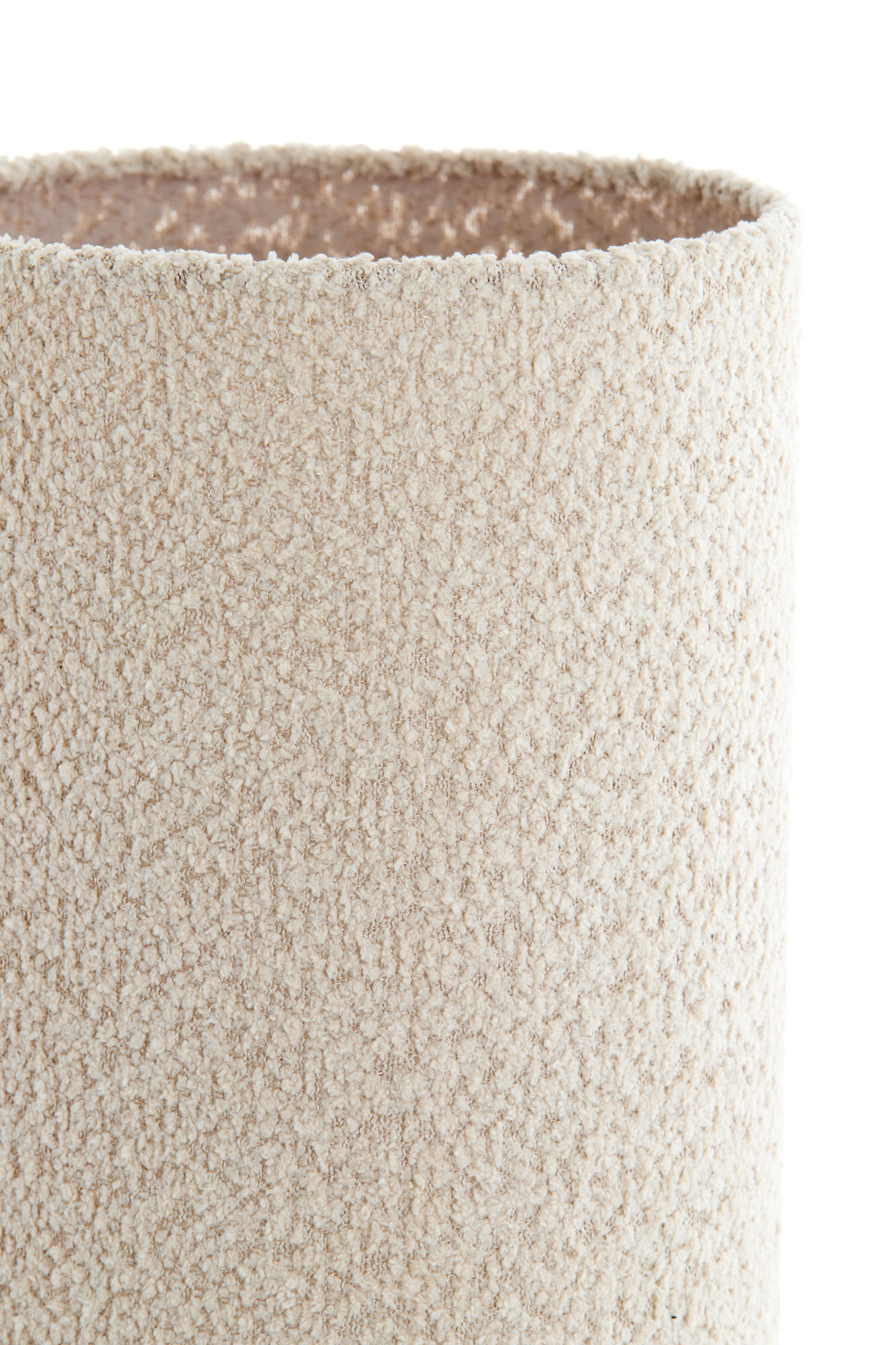 Lámpara de mesa cilíndrica de tela beige Light & Living Micky - Imagen 3