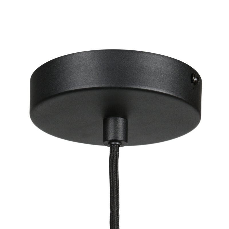 Lámpara colgante negra con pantalla de lino en forma de gota Mexlite HaloSwap - Ø 25 cm - Imagen 5