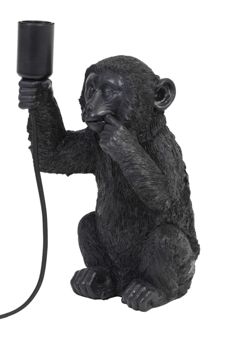 Lámpara de mesa negra Light & Living Monkey - H. 34 cm - Imagen 3
