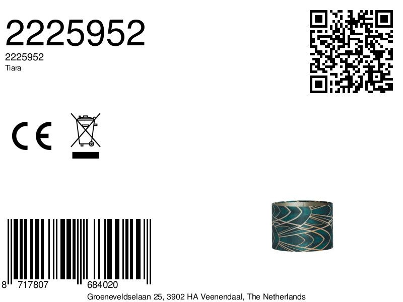 Pantalla verde con un patrón Light & Living Tiara - Imagen 7