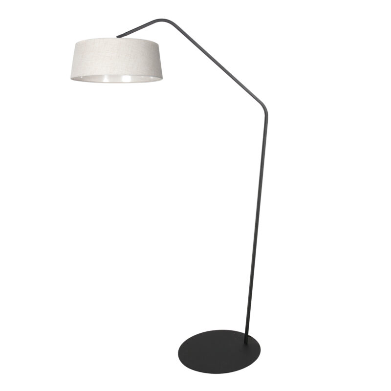 Lámpara de arco moderna con pantalla beige Anne Lighting ZigZag - Imagen 2
