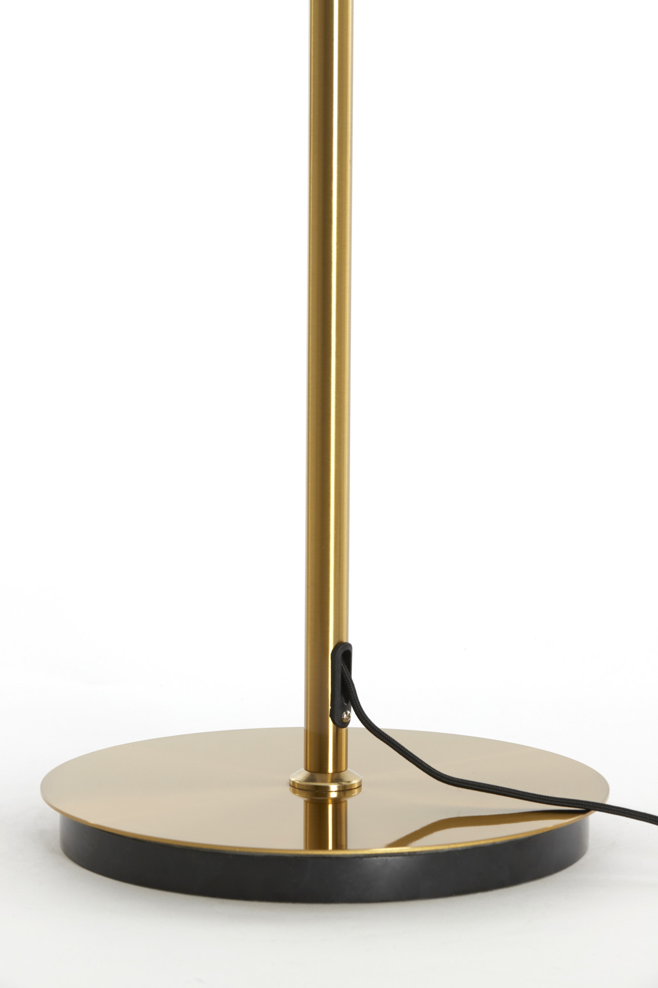 Lámpara de pie dorado/verde con pantalla de vidrio acanalado Light & Living Fungo - Imagen 6