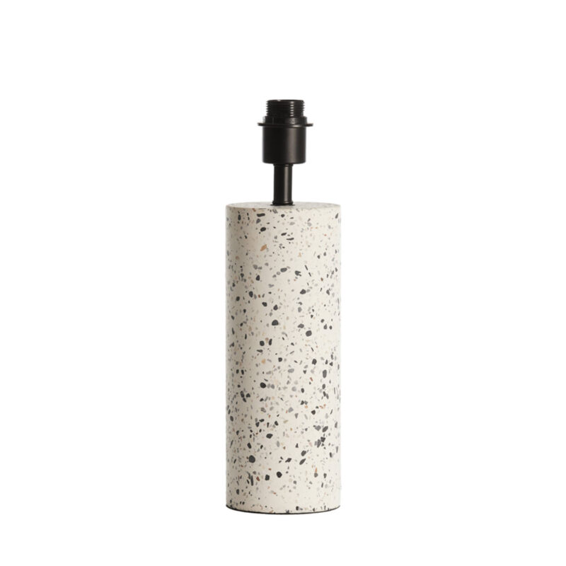 Base de lámpara de cilindro con motivo de terrazo Light & Living Randy - H. 41 cm
