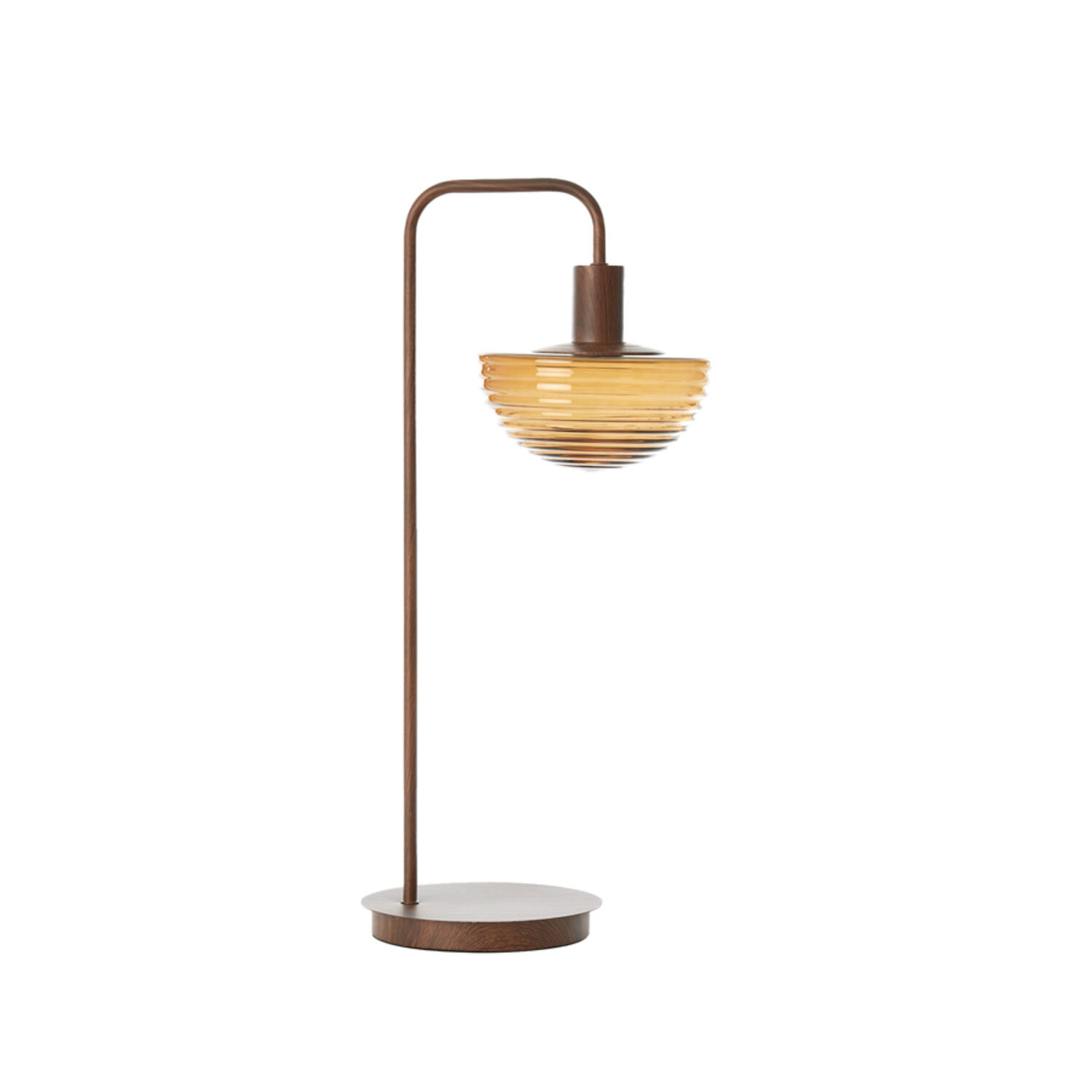 Lámpara vintage con tulipa de vidrio ámbar Light & Living Baylie - H. 61 cm