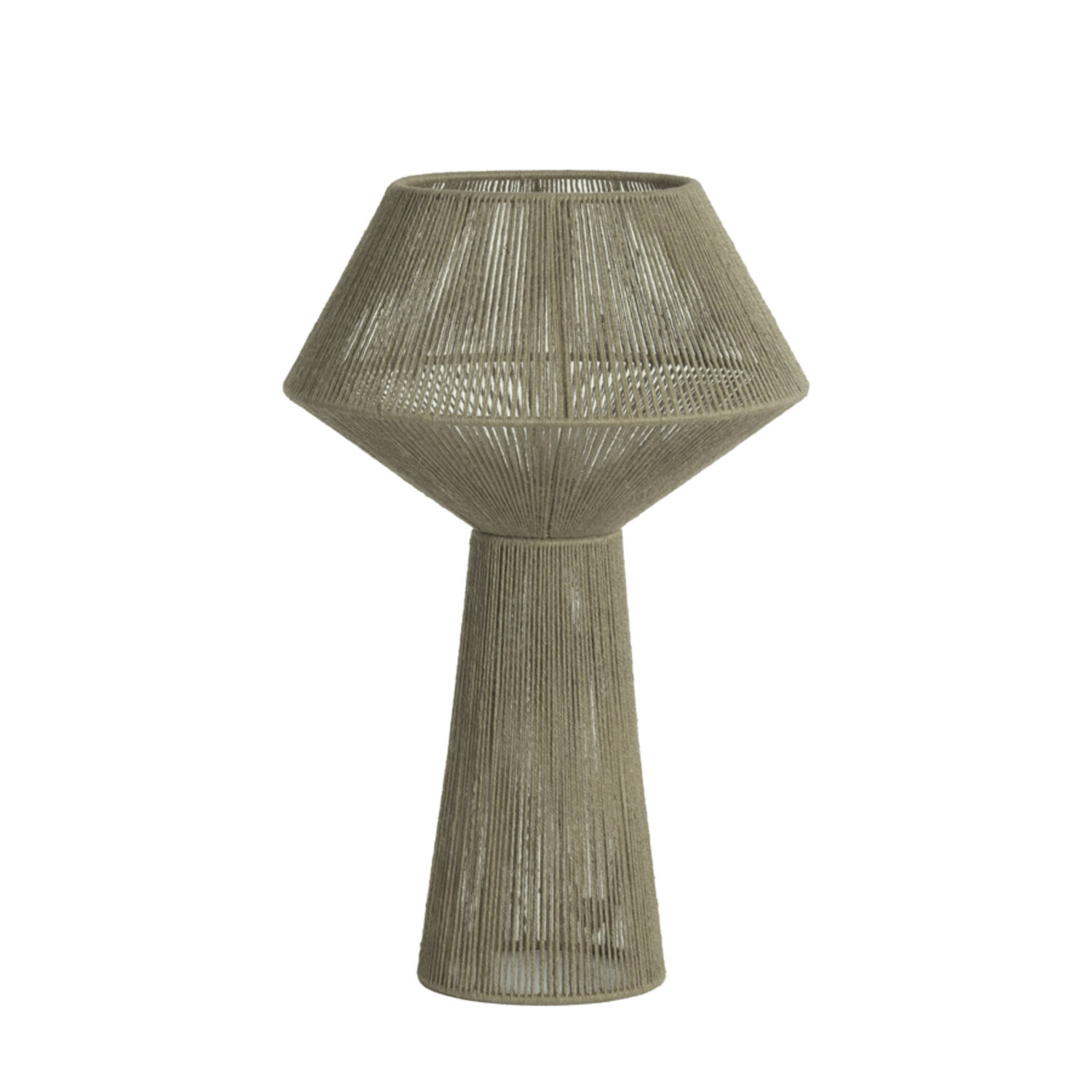 Lámpara de mesa verde oliva con estructura metálica Light & Living Fugia - H. 57 cm