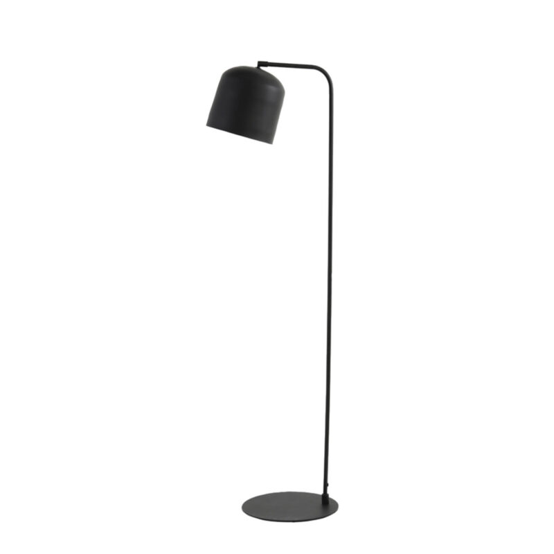 Lámpara de pie negra con pantalla cilíndrica Light & Living Aleso – H. 138 cm