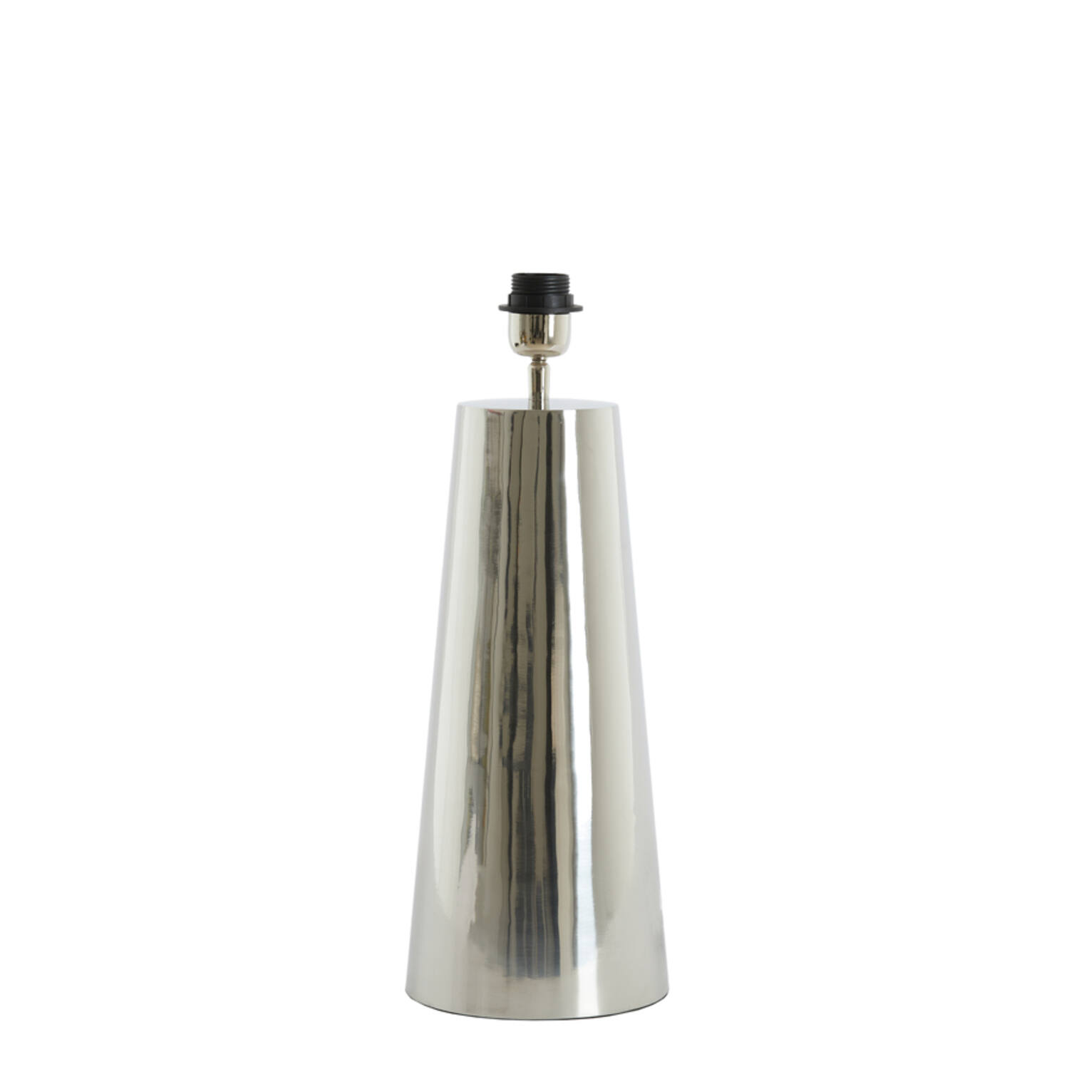 Base de lámpara plateada en forma de cilindro Light & Living Yelos - H. 43 cm