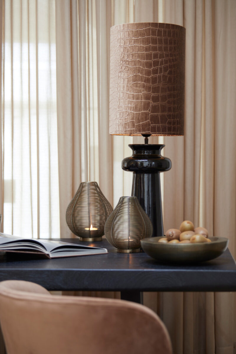 Pantalla de lámpara dorada con estampado de cocodrilo Light & Living Praya - Ø 30 cm - Imagen 4