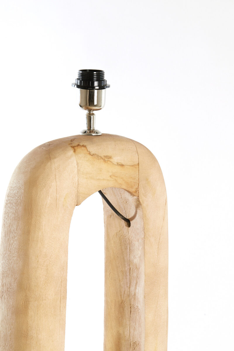 Base de lámpara de madera ovalada en color natural Light & Living Kelafo - H. 125 cm - Imagen 5