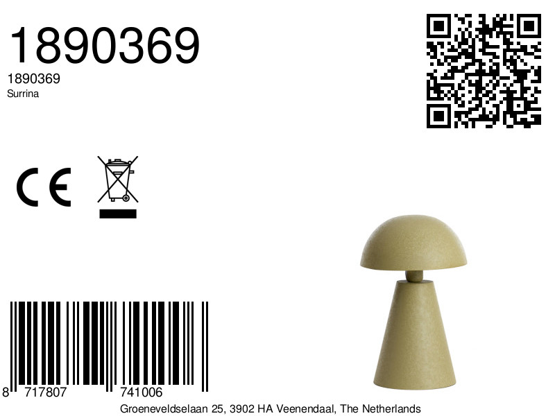 Lámpara de mesa verde metálico Light & Living Surrina - Imagen 7