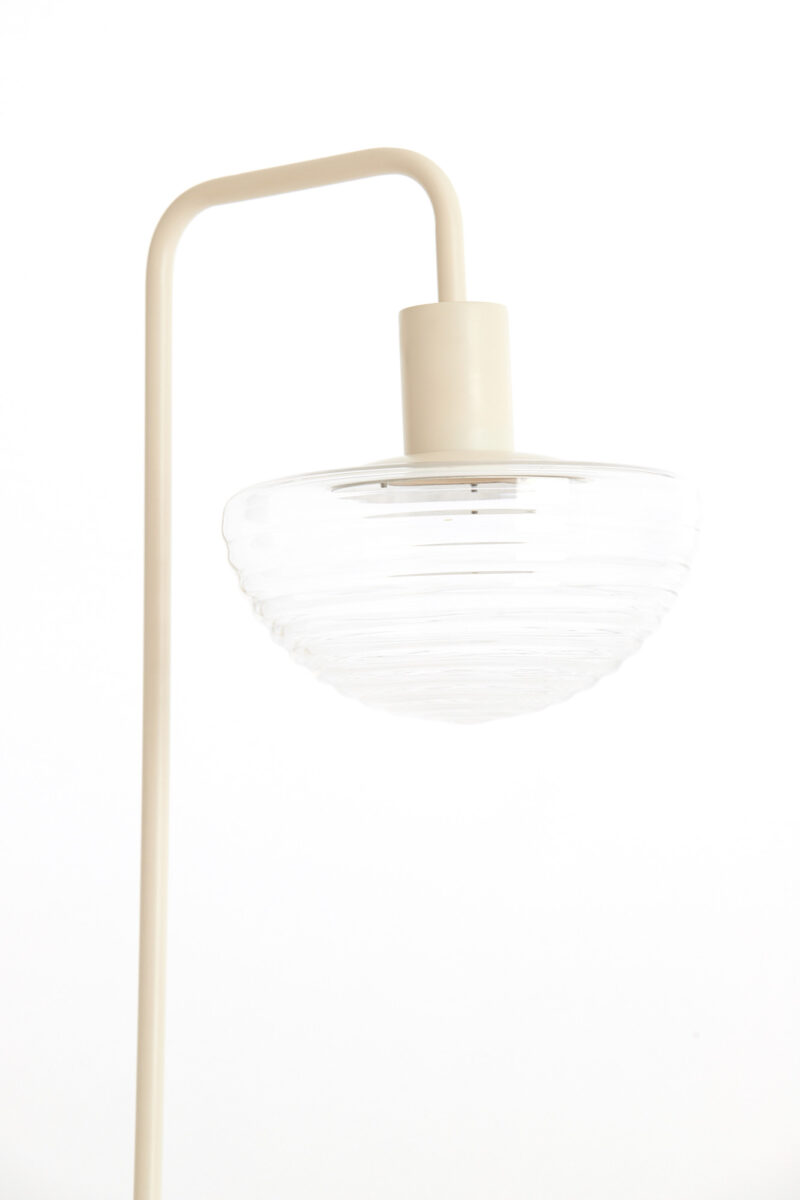 Lámpara crema con pantalla de vidrio Light & Living Baylie - H. 61 cm - Imagen 4