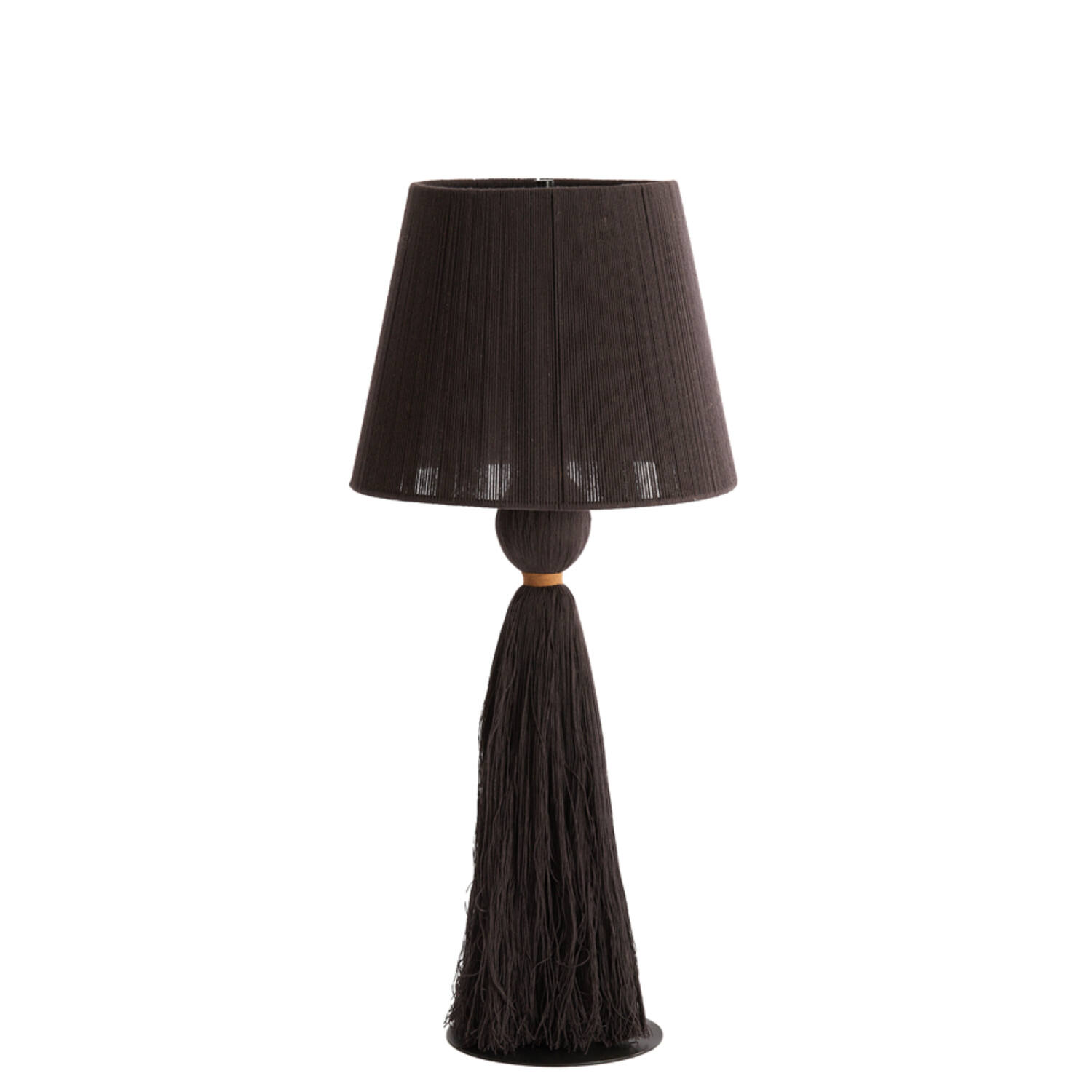 Lámpara de mesa negra vintage en tela Light & Living Espino – H. 58 cm