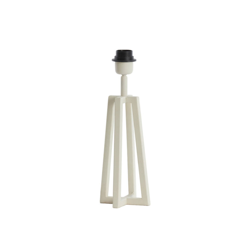 Base de lámpara moderna blanca Light & Living Miley - H. 31 cm