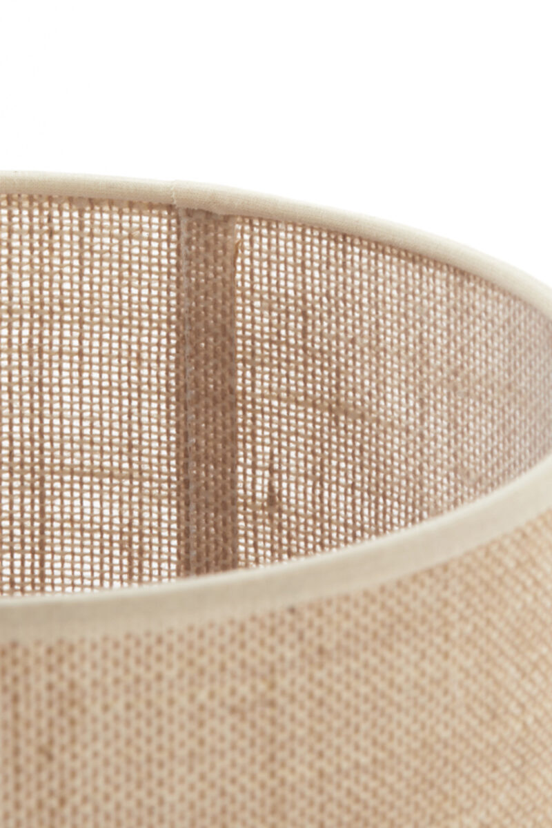 Pantalla de lámpara en forma de cilindro de tela beige Light & Living Sendai - Ø 20 cm - Imagen 7