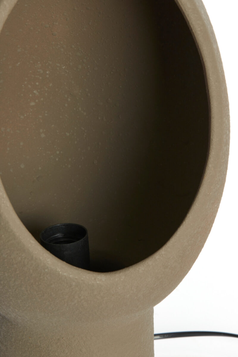 Lámpara de mesa ovalada marrón Light & Living Monk - H. 46 cm - Imagen 6