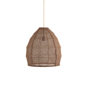Lámpara de ratán marrón con acabado trenzado Light & Living Makassar - Ø 42 cm