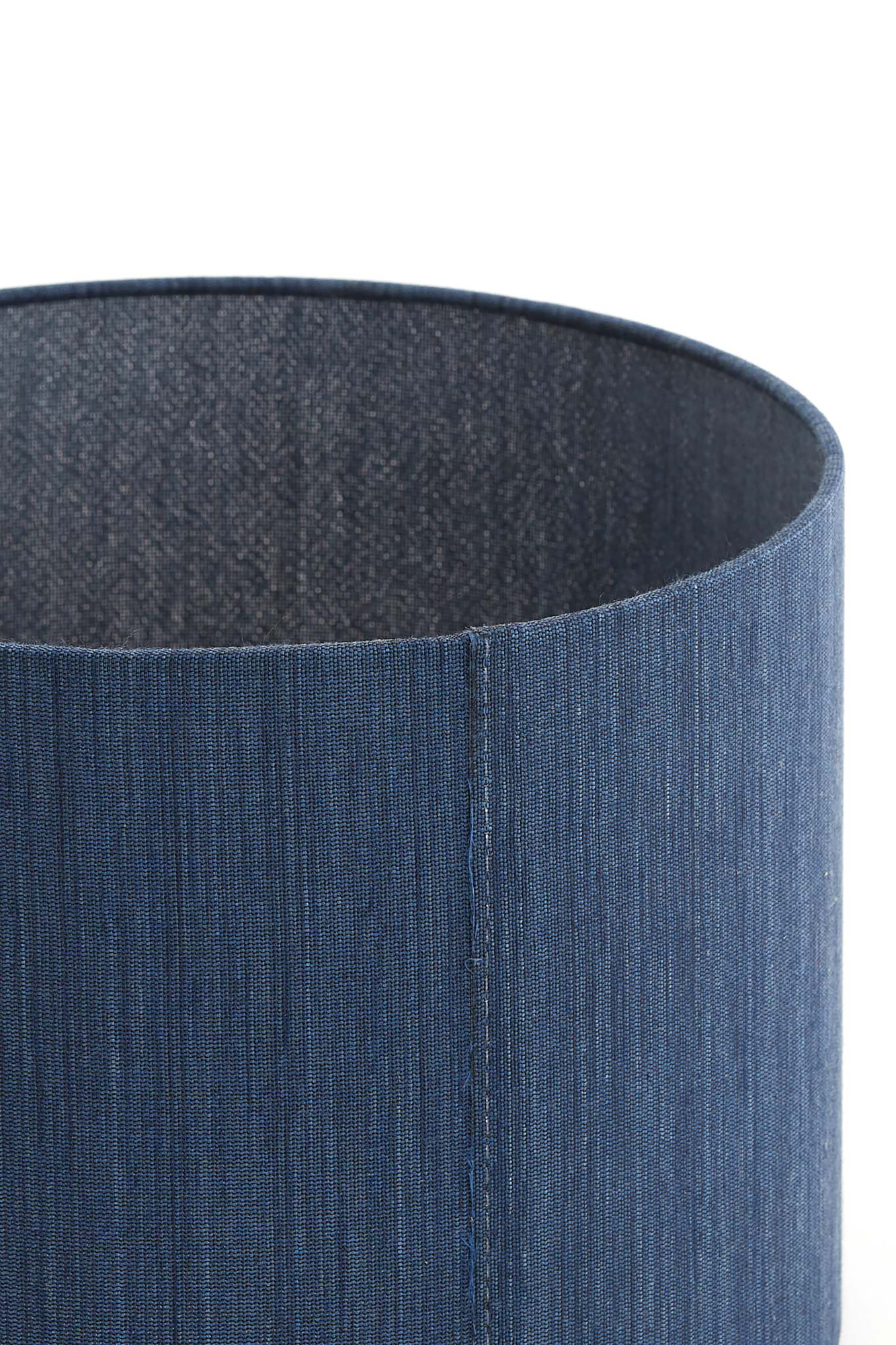 Pantalla de lámpara en forma cilíndrica de tela azul Light & Living Harper - Imagen 4