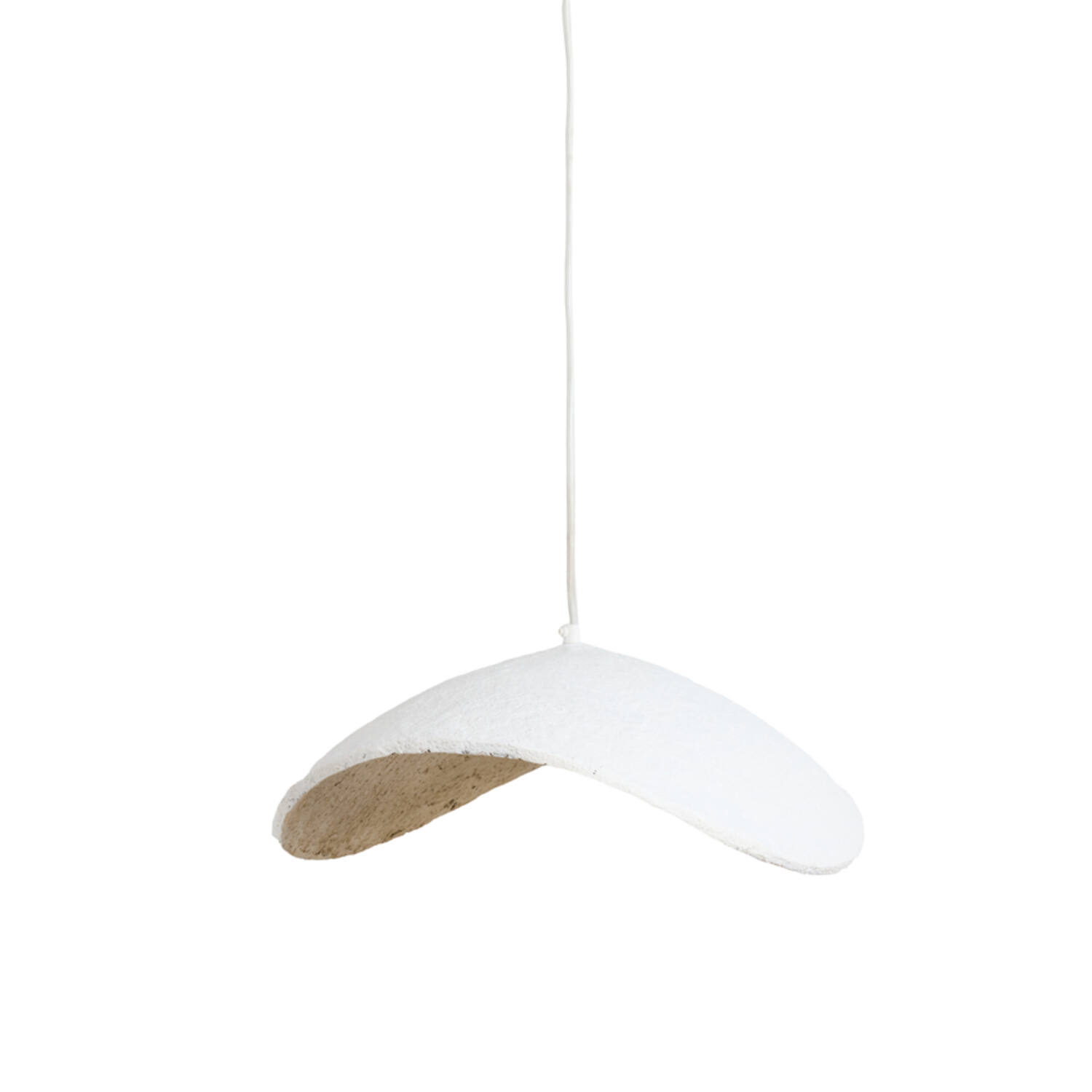 Lámpara colgante blanca curvada y compacta Light & Living Lonia - Ø 43 cm
