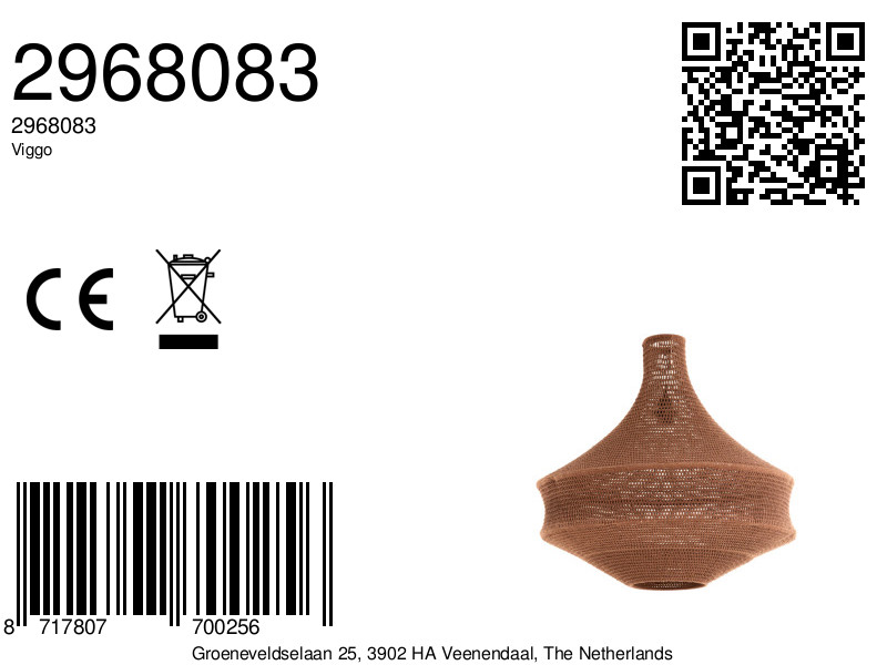 Pantalla de lámpara de ratán estilo natural Light & Living Viggo - Imagen 8