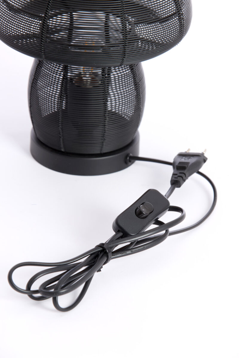 Lámpara de hilo negro en forma de hongo Light & Living Mushroom - H. 24 cm - Imagen 4