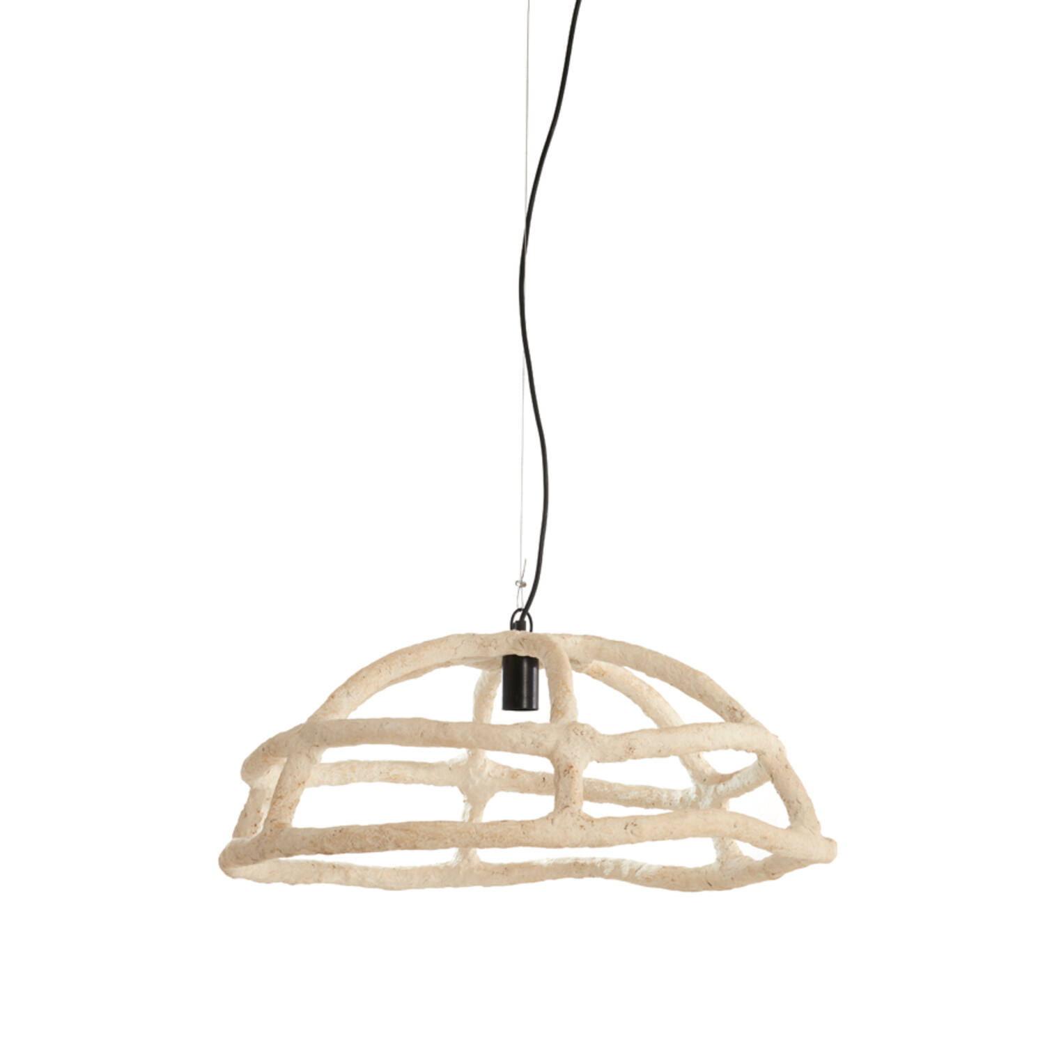 Lámpara colgante abierta de estilo natural en beige Light & Living Porila - Ø 70 cm
